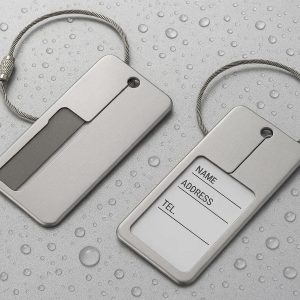 20 Stainless Steel Metal Luggage Tags Waterproof Suitcase Labels Privacy Wire Cable Identification Tags For Travel Flight Baggage Checked Bags