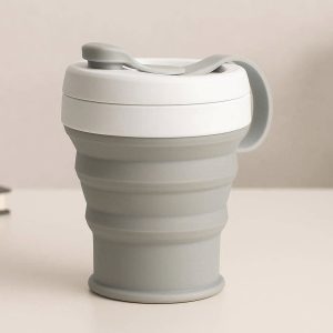 6 Reusable Collapsible Water Cup Leakproof Silicone Travel Mug Portable Lightweight Expandable Drinkware For Office School Outdoor Sports